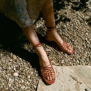 Dôen Casimira Sandal in Rust Suede Size 38 EU/7.5 US NEW